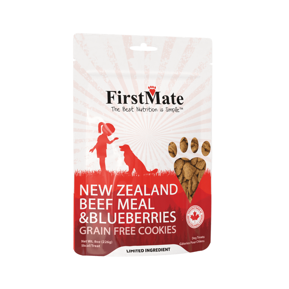 First mate New Zealand beef meals and blueberries grain free cookies