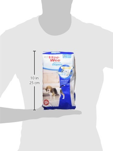 Four Paws Wee - Wee Disposable Dog Diapers - Medium - 12 Count - diapers - 045663972325