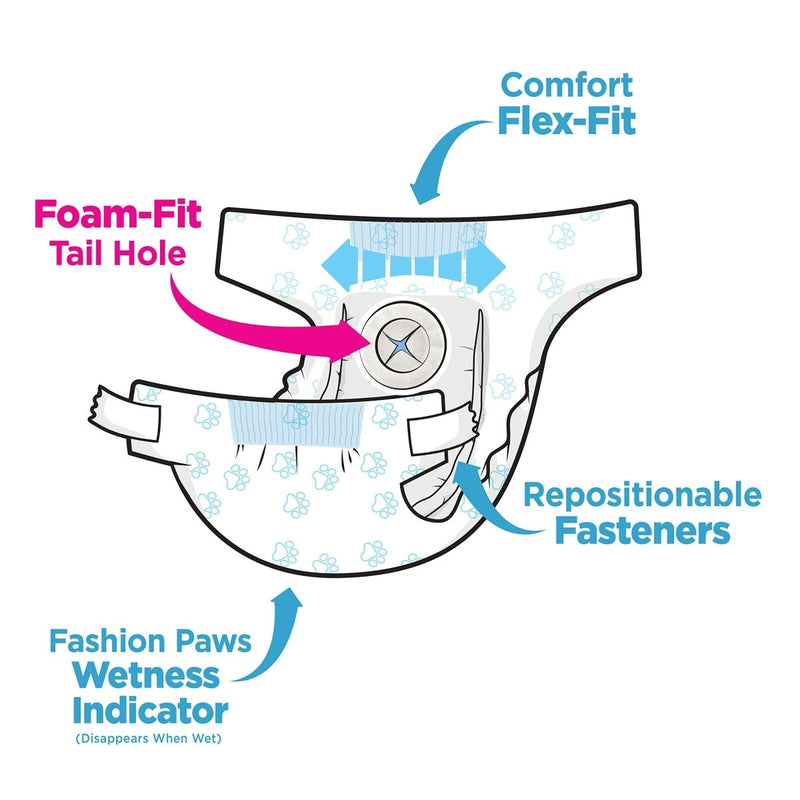 Four Paws Wee - Wee Disposable Dog Diapers - Medium - 12 Count - diapers - 045663972325