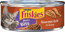 Friskies Purina Meaty Bits Adult Canned Wet Cat Food, Gourmet Grill Gravy, 5.5 Oz Can