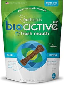 Fruitables bio active fresh mouth dental dog treats 15ct small