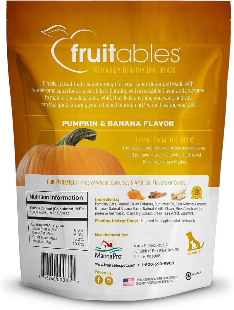 Fruitables Pumpkin & Banana Flavor Dog Treats - 7 oz - dog treat - 895352002143