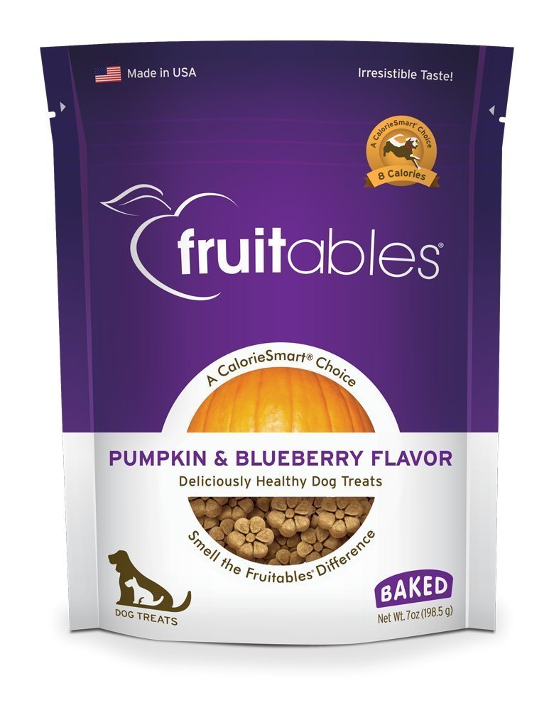 Fruitables Pumpkin & Blueberry Crunchy Dog Treats - 7 oz - dog treat - 895352002150