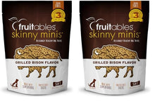 Fruitables Skinny Mini Dog Treats – Healthy Treats for Dogs – Low Calorie Training Treats – Free of Wheat, Corn and Soy – Grilled Bison – 12 Ounces
