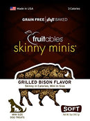 Fruitables Skinny Mini Dog Treats – Healthy Treats for Dogs – Low Calorie Training Treats – Grilled Bison – 5 Ounces - dog treat - 895352002471