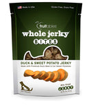 Fruitables Small Dog Treats – Whole Jerky Bites – Healthy Treats – Duck & Sweet Potato Flavor – 5 Ounces - dog treat - 895352002723