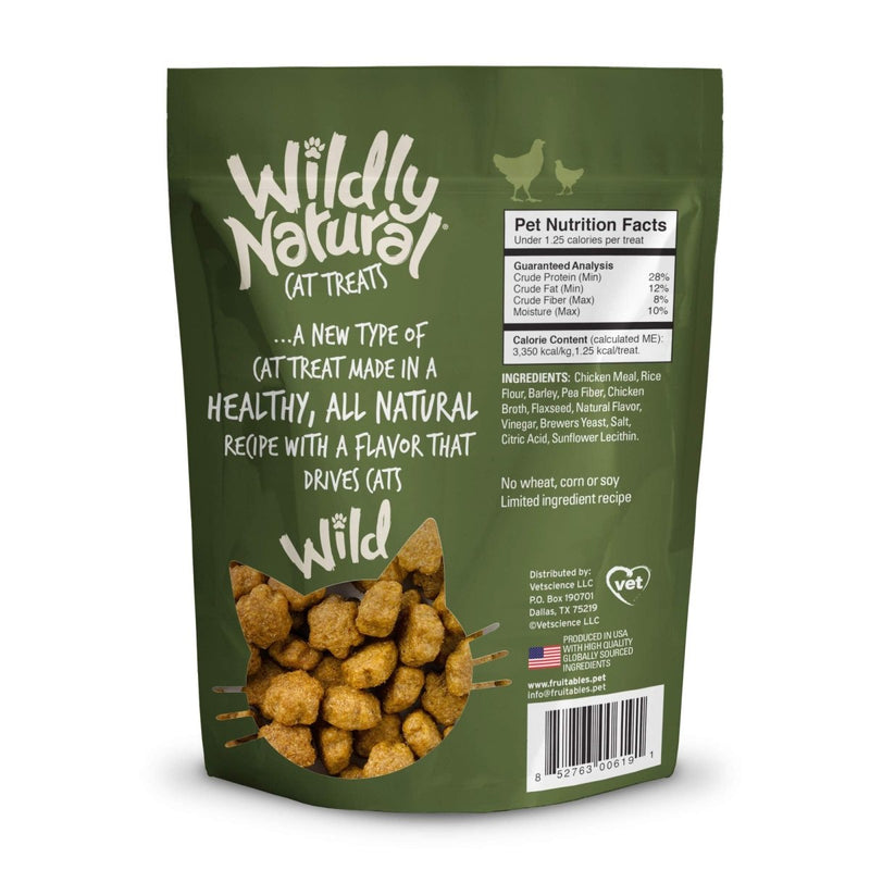 Fruitables Wildly Natural Cat Treats - Chicken - 2.5 Ounce Bag - cat treat - 852763006191