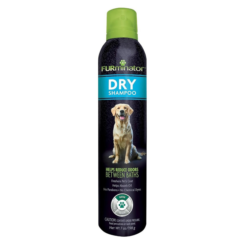 FURminator Dry Shampoo, Helps Reduce Odors Between Baths, 7 oz - dog shampoo - 811794933098