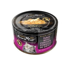 Fussie cat black label tuna with chicken formula in gravy