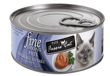 Fussie cat fine dining pate mackerel entree in gravy 3oz canned cat pate