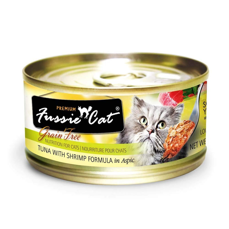 Fussie Cat Tuna & Shrimp Case Cat Food - 2.8Oz Can - wet cat food - 888641130528