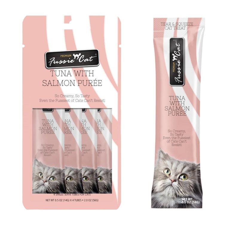 Fussie Cat Tuna with Salmon Puree Cat Treats - cat treat - 888641136124