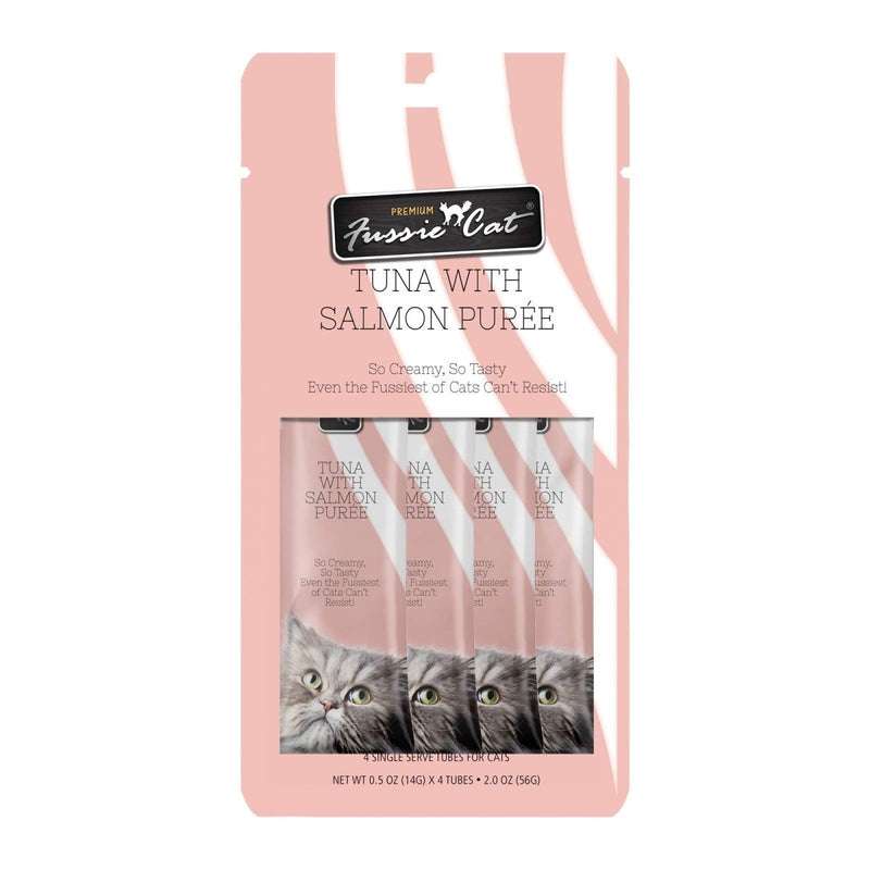 Fussie Cat Tuna with Salmon Puree Cat Treats - cat treat - 888641136124