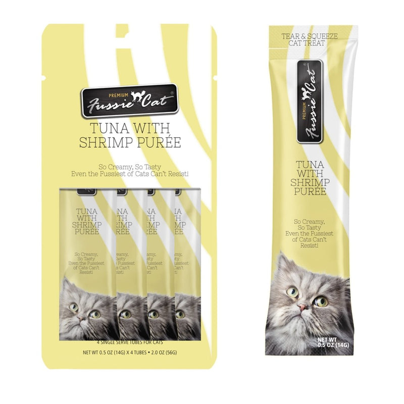 Fussie Cat Tuna with Shrimp Puree Cat Treats - Semi Moist - cat treat - 888641136162