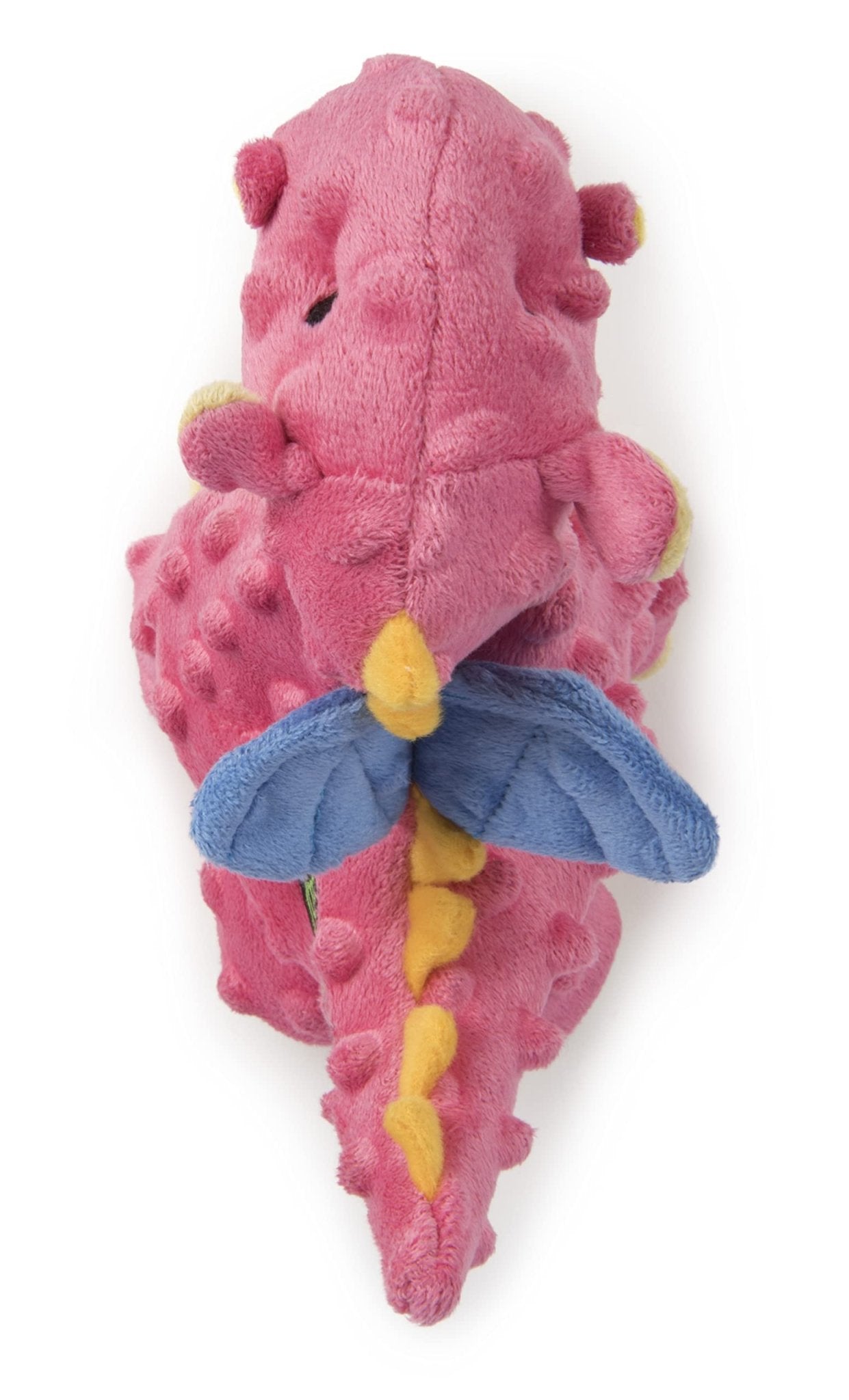 Godog Bubble Plush Dragons Squeaky Dog Toy - Coral - Small