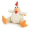 goDog Checkers Fat Rooster Squeaky Plush Dog Toy, Chew Guard Technology - White, Large - 743723708821