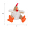 goDog Checkers Just For Me Fat Rooster Squeaky Plush Dog Toy, Chew Guard Technology - White, Mini - 743723706704