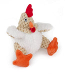 goDog Checkers Just For Me Fat Rooster Squeaky Plush Dog Toy, Chew Guard Technology - White, Mini - 743723706704