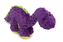 goDog Dinos Bruto Squeaky Plush Dog Toy, Chew Guard Technology - Purple, Large - 743723709606