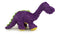 goDog Dinos Bruto Squeaky Plush Dog Toy, Chew Guard Technology - Purple, Large - 743723709606