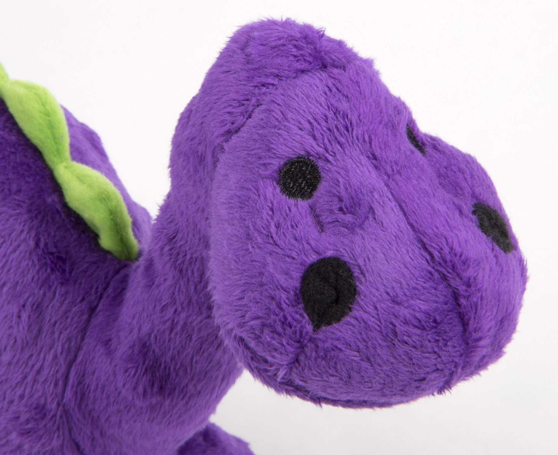 goDog Dinos Bruto Squeaky Plush Dog Toy - Chew Guard Technology - Purple - Small