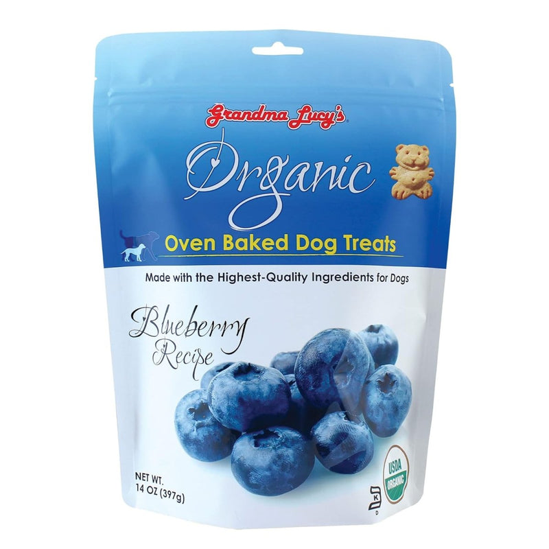 Grandma Lucy's Organic Oven Baked Dog Treats - Blueberry, 14 oz - baked dog treats - 884308220076