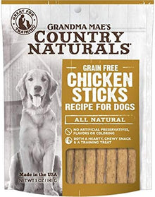 Grandma Mae’s country naturals grain free chick recipe sticks treats for dogs