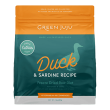 Green juju duck and sardine dog and cat food 14 oz