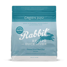 Green juju freeze dried raw diet rabbit recipe with duck liver 14oz dog food