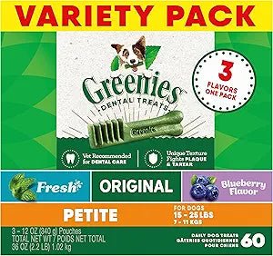 Greenies dental treats variety pack petite dog dental treats 36oz