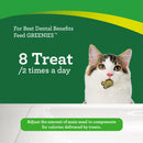 Greenies Feline Adult Natural Dental Care Cat Treats - Catnip Flavor - 2.1 oz Pouch - cat treat - 642863111365