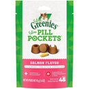 Greenies Feline Pill Pockets for Cats Natural Soft Cat Treats, Salmon Flavor, 1.6 oz. Pack (45 Treats) - pill pocket - 642863021428