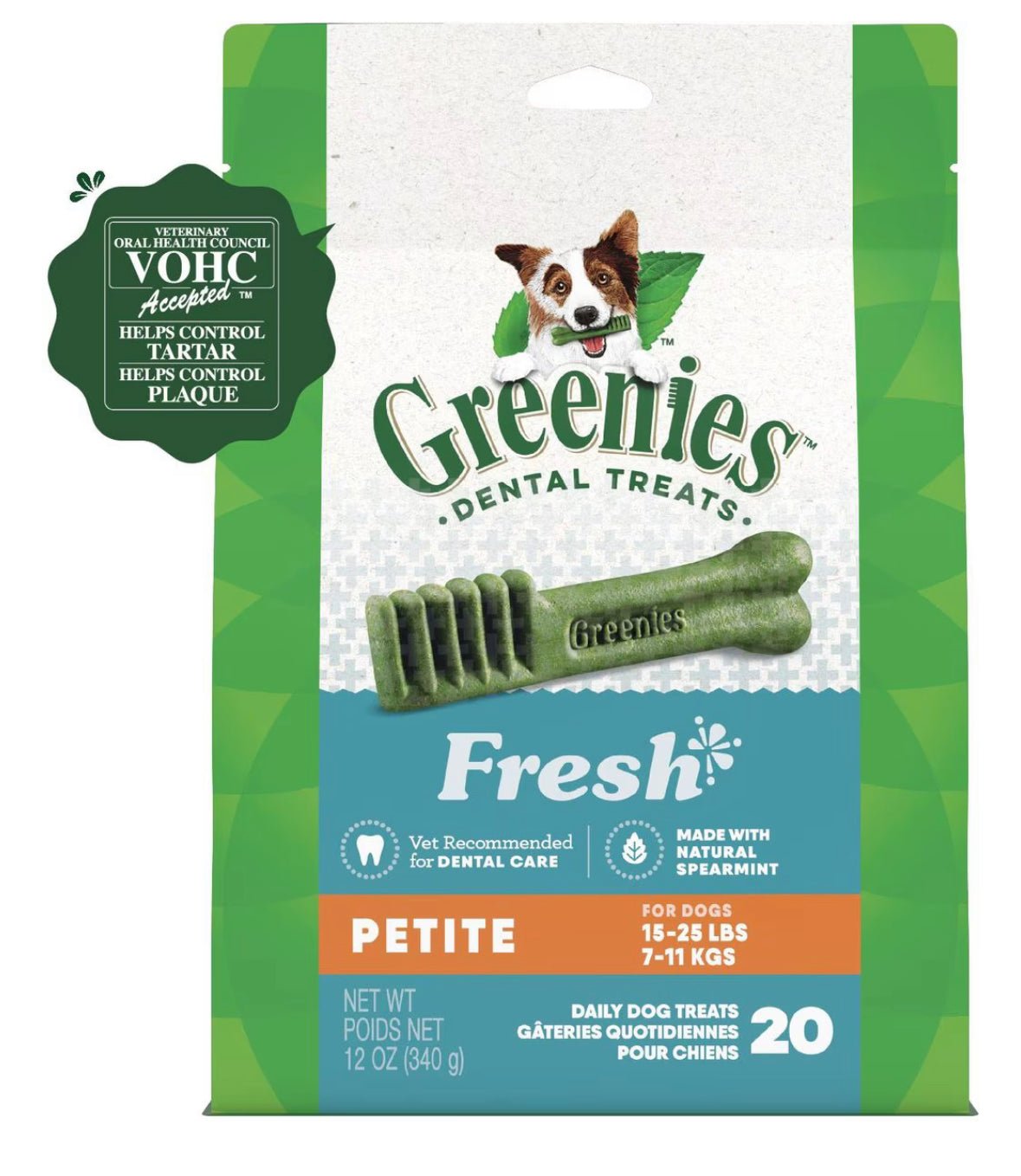 Greenies Mint Petite Dog dental Treats 12oz
