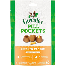 Greenies Pill Capsule Size Natural Soft Dog Treats - Chicken Flavor - 7.9 oz. 30 Treats - pill pocket - 642863045417