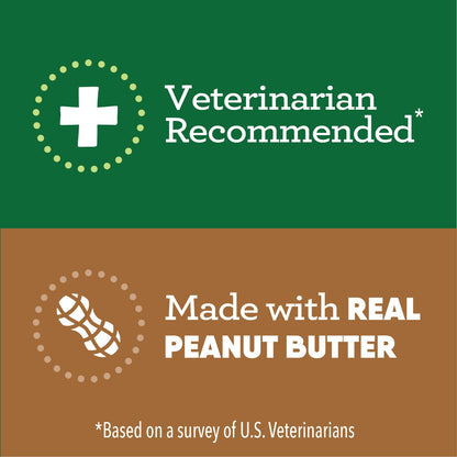 Greenies Pill Pockets For Dogs Tablet Size Natural Soft Dog Treats With Real Peanut Butter, 3.2 Oz. pack of 30