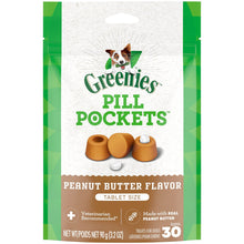 Greenies Pill Pockets For Dogs Tablet Size Natural Soft Dog Treats With Real Peanut Butter, 3.2 Oz. pack of 30