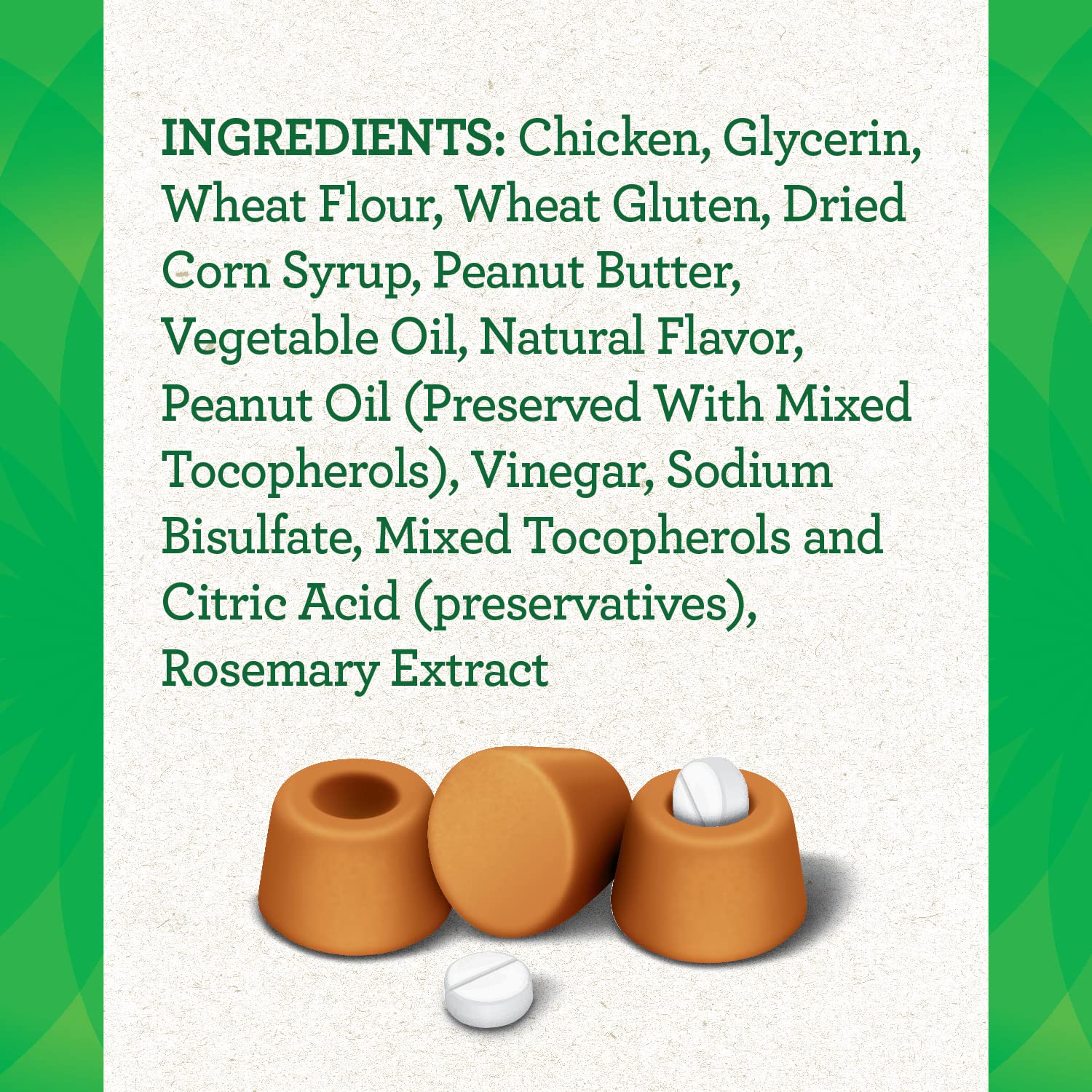 Greenies Pill Pockets For Dogs Tablet Size Natural Soft Dog Treats With Real Peanut Butter, 3.2 Oz. pack of 30