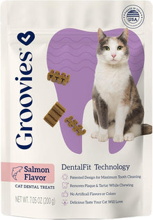 Groovies dental fit cat treats - salmon