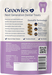 Groovies dental fit cat treats - salmon