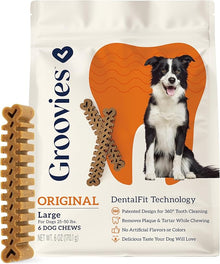 Groovies original large dog - 6 dog chews