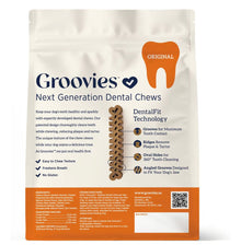 Groovies Original Small Chicken Flavor Dental Dog Chews, 22 count