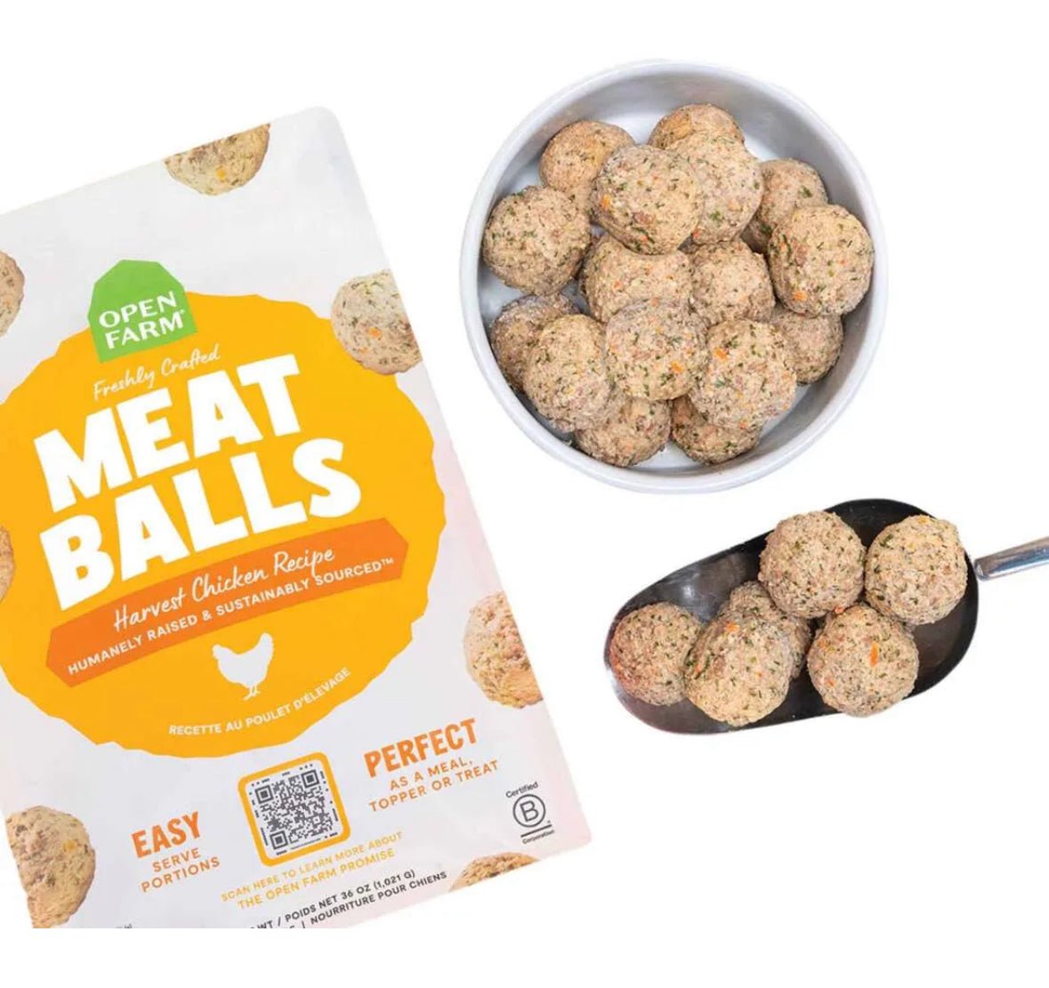 Harvest Chicken Frozen Meatballs for dogs 14oz