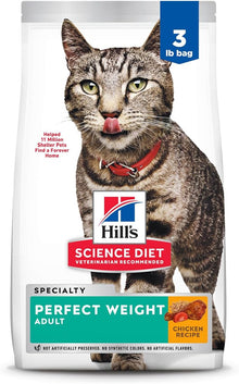Hills cat perfect weight 2968 cat food 3lbs