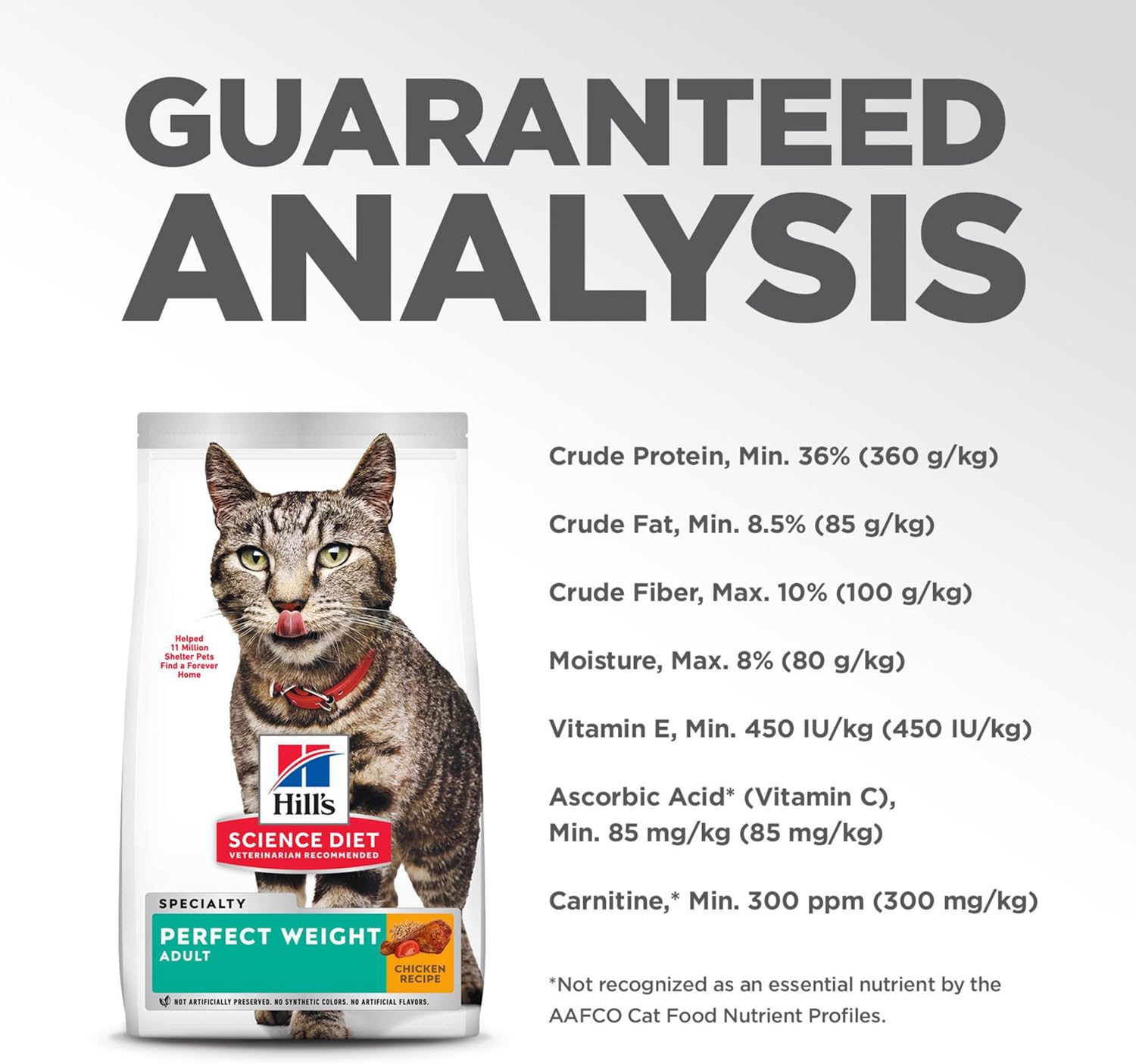 Hills cat perfect weight 2968 cat food 3lbs
