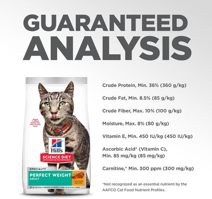 Hills cat perfect weight 2968 cat food 3lbs