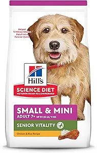Hill's Science Diet Adult 7+ Senior Small & Mini Vitality Dry Dog Food 3.5lb 10770