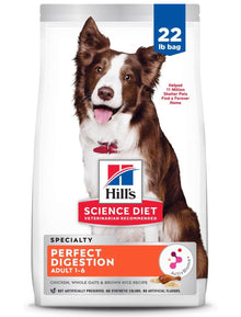 Hill's Science Diet Adult Perfect Digestion Chicken, Brown Rice, & Whole Oats Recipe Dry Dog Food, 22 - lb bag