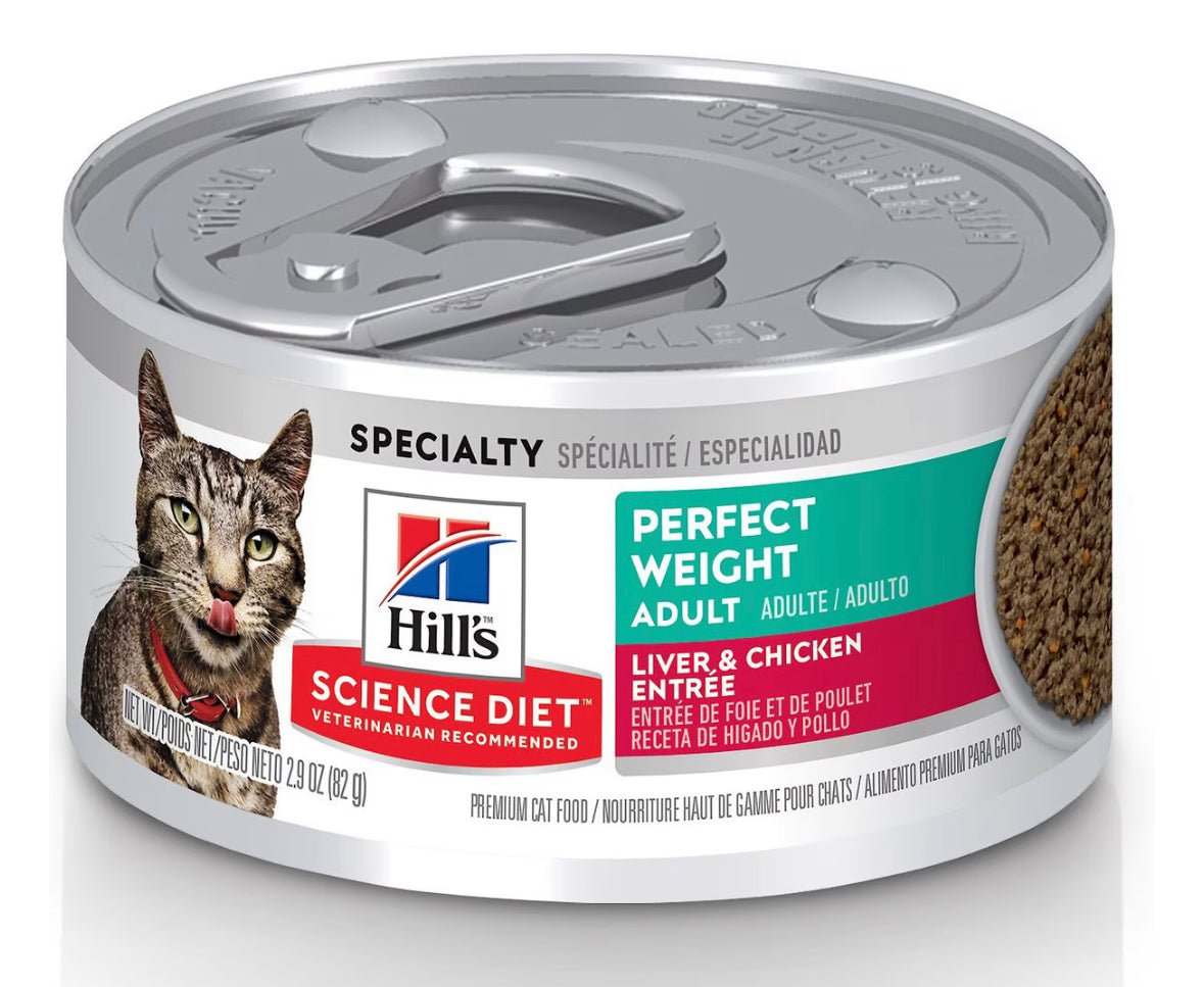 Hill's Science Diet Adult Perfect Weight Liver & Chicken Entree Canned Cat Food, 2.9 - oz
