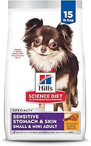 Hill's Science Diet Adult Sensitive Stomach & Sensitive Skin Small Breed & Mini Breed Chicken Recipe Dry Dog Food, 15 - lb bag