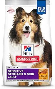 Hill's Science Diet Adult Sensitive Stomach & Skin Dog Food, Chicken & Barley Recipe, Dry, 15.5lb 8860